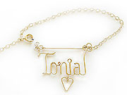 Anklet Personalized wire Name Necklace