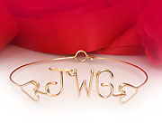 Gold Personalized Wire Bracelets
