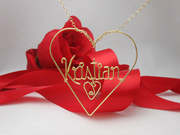 Name in the Heart pendant 