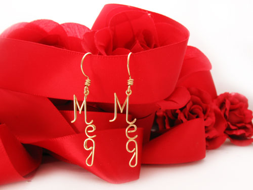 Personalized-earrings-name-pendant