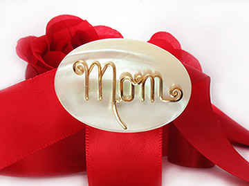 MOP Brooch with magnet fastener 