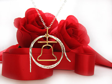 Initial pin with hanging date