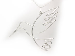 Hummingbird Pendant, 2 x 2 inches