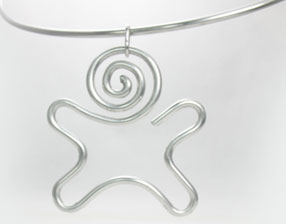 Little Guy silver Pendant, 2 x 2 inches