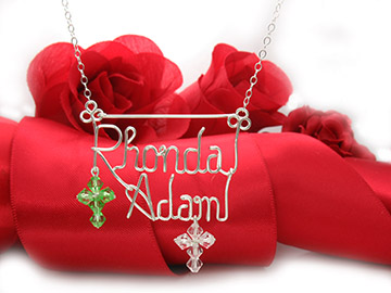 Birthstone Cross pendant 