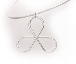 Shamrock Clover Pendant, 2 x 1.75 inches 