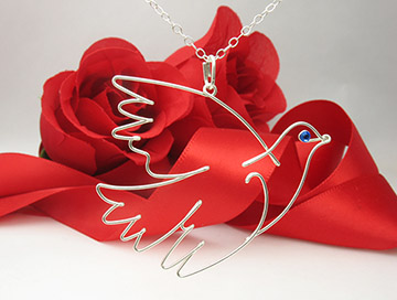 Picasso's Blue Dove pendant