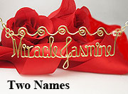 Gold Personalized Wire Jewelry Necklace wave