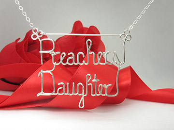 Two names silver necklace