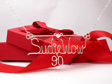 personalized name necklace Wire Jewelry - 90 charm