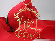 Silver Personalized Wire Jewelry Necklace