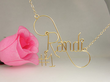 personalized name necklace Wire Jewelry