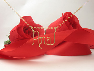 personalized name necklace Wire Jewelry