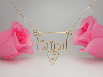 personalized name pin Wire Jewelry
