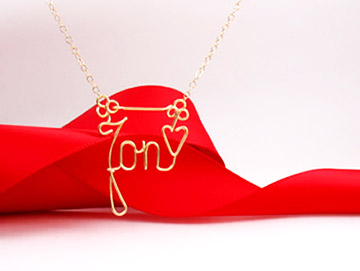 personalized name pin Wire Jewelry