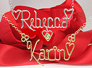Silver Personalized Wire Jewelry Necklace
