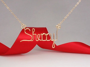 personalized name necklace Wire Jewelry