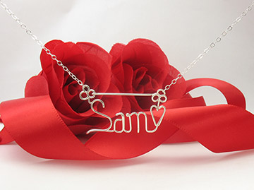 personalized name pin Wire Jewelry