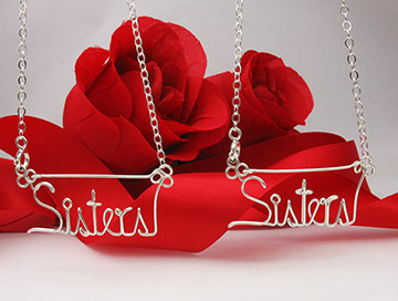 personalized name necklace with bar