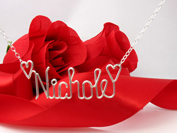 personalized name necklace Wire Jewelry