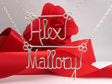 personalized name necklace Wire Jewelry