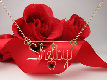 personalized name necklace Wire Jewelry