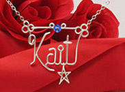 Silver Personalized Wire Necklace