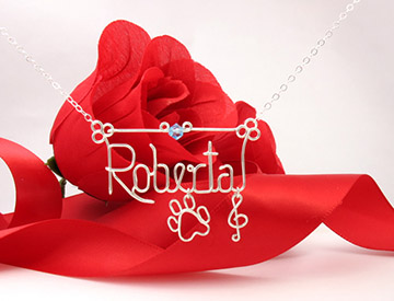 personalized name necklace Wire Jewelry