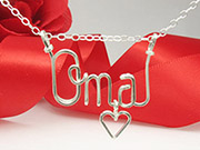 Gold Personalized Wire Necklace