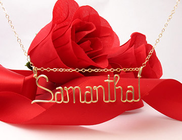 personalized name necklace wire jewelry 