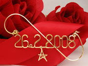 Gold Personalized wire Pin Jewelry Brooch