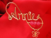 Gold Personalized Wire Brooch Jewelry Pin 