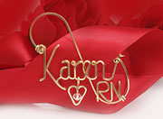 Gold Personalized wire Pin Jewelry Brooch RN