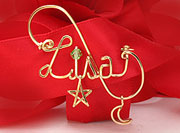 Gold Personalized Pin Brooch wire Jewelry