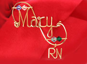 Gold Personalized Pin Brooch wire Jewelry