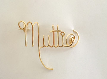 personalized name pin Wire Jewelry