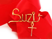 Gold Personalized Pin Brooch wire Jewelry