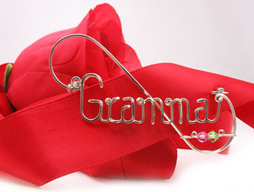 personalized name pin in silver not tarnish wire